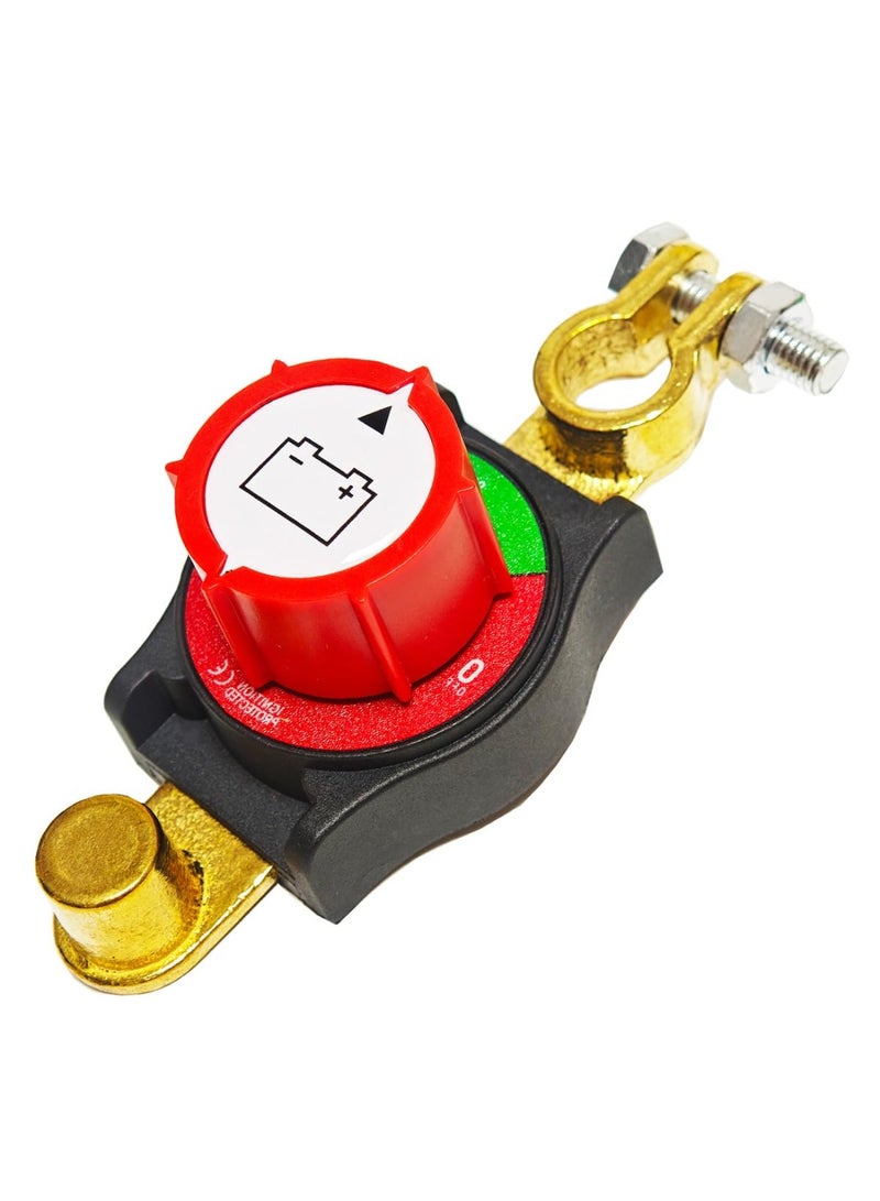 Bukela Negative Battery Quick Disconnect, 12V-48V Heavy Duty Top Post Terminal Switch 300A High Current On-Off Kill Switch Power Cut Master Isolator for Car Vehicle RV ATV Boat Marine Trailer - Image 1